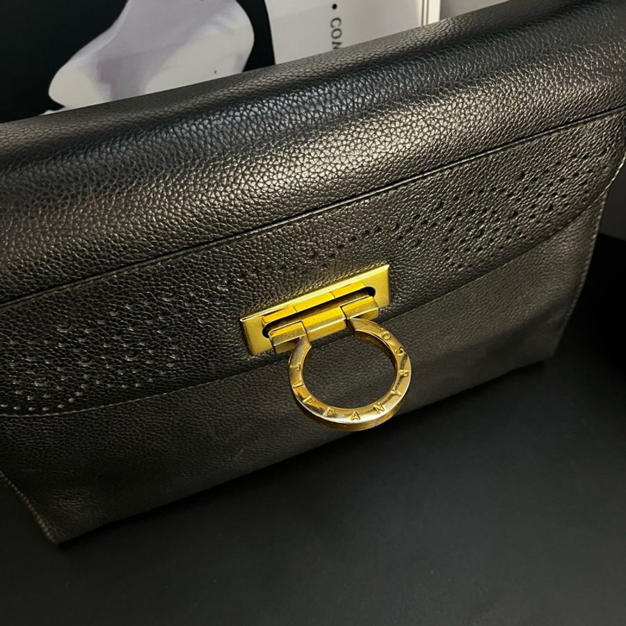 Tiffany&Co. 蒂芬尼 黑金 肩背包 腋下包 斜背包-14