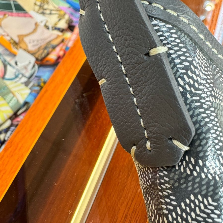 ✨持有香港正品正貨標籤公司✨ Goyard 灰色Hobo拼奶茶色Love 字-3