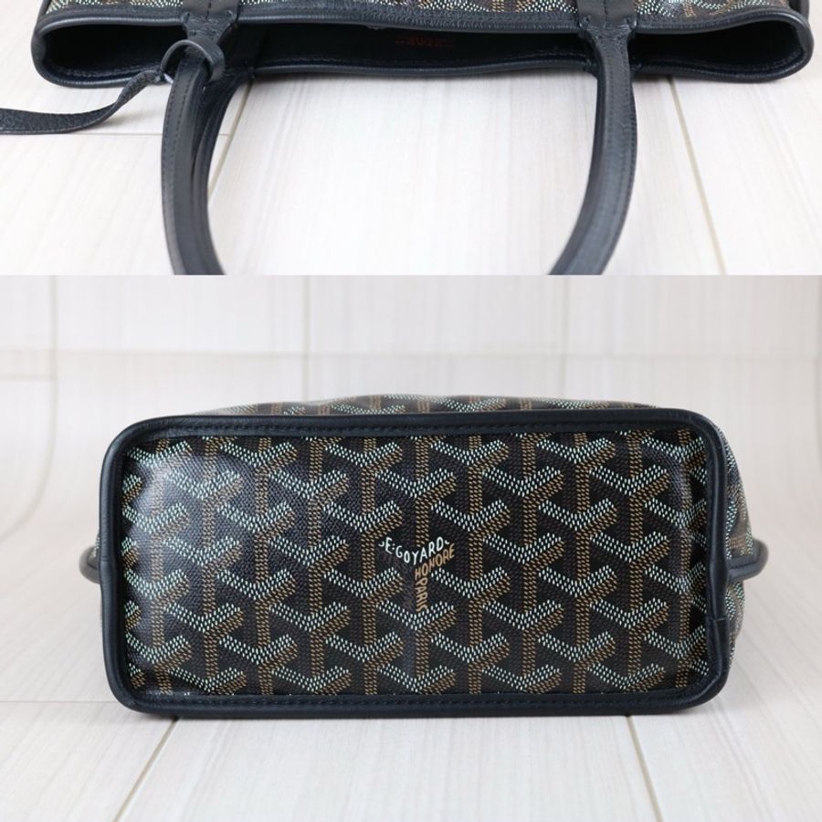 《初》 Goyard mini tote 老花黑色托特包-10