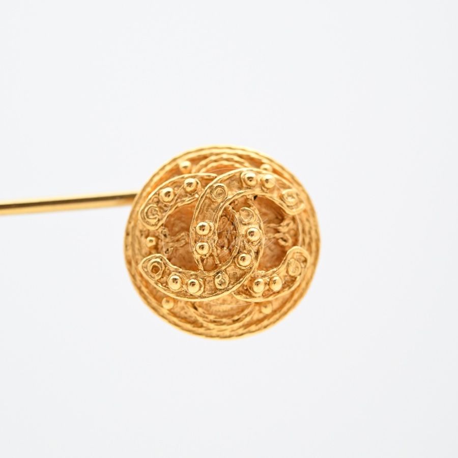 [Pre-owned] Chanel Vintage Gold CC Filigree Earrings-34