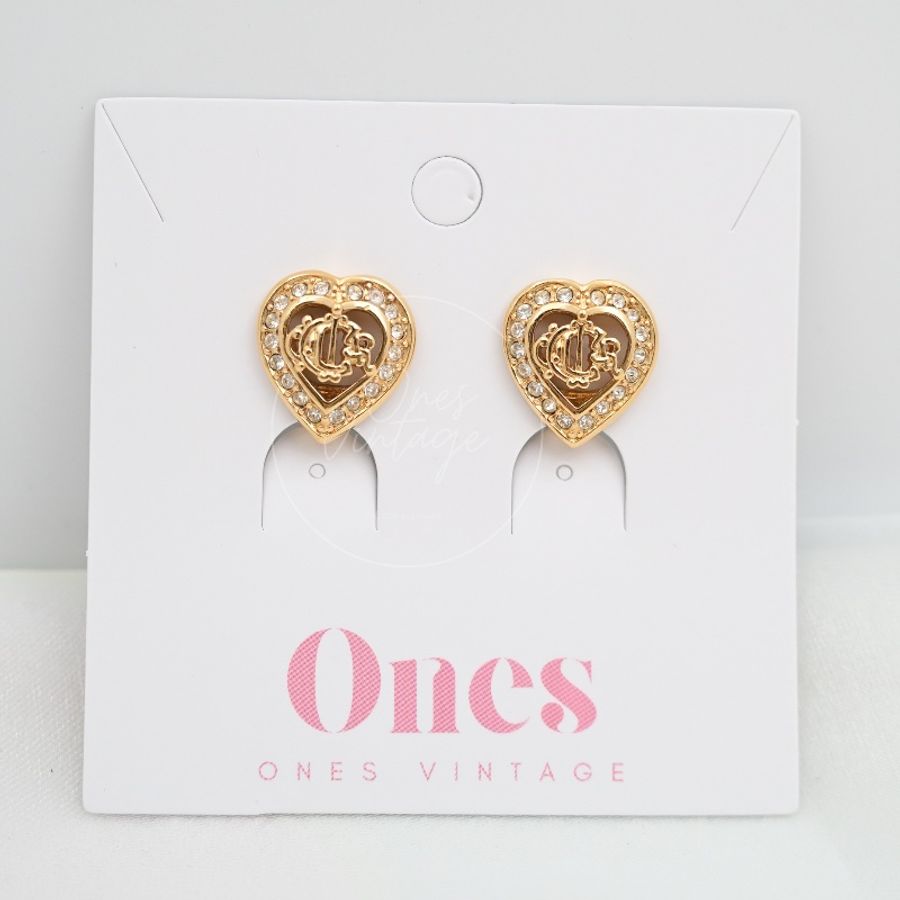 [Pre-owned] CHRISTIAN DIOR Carriage Heart Pendant Ear Clip-7