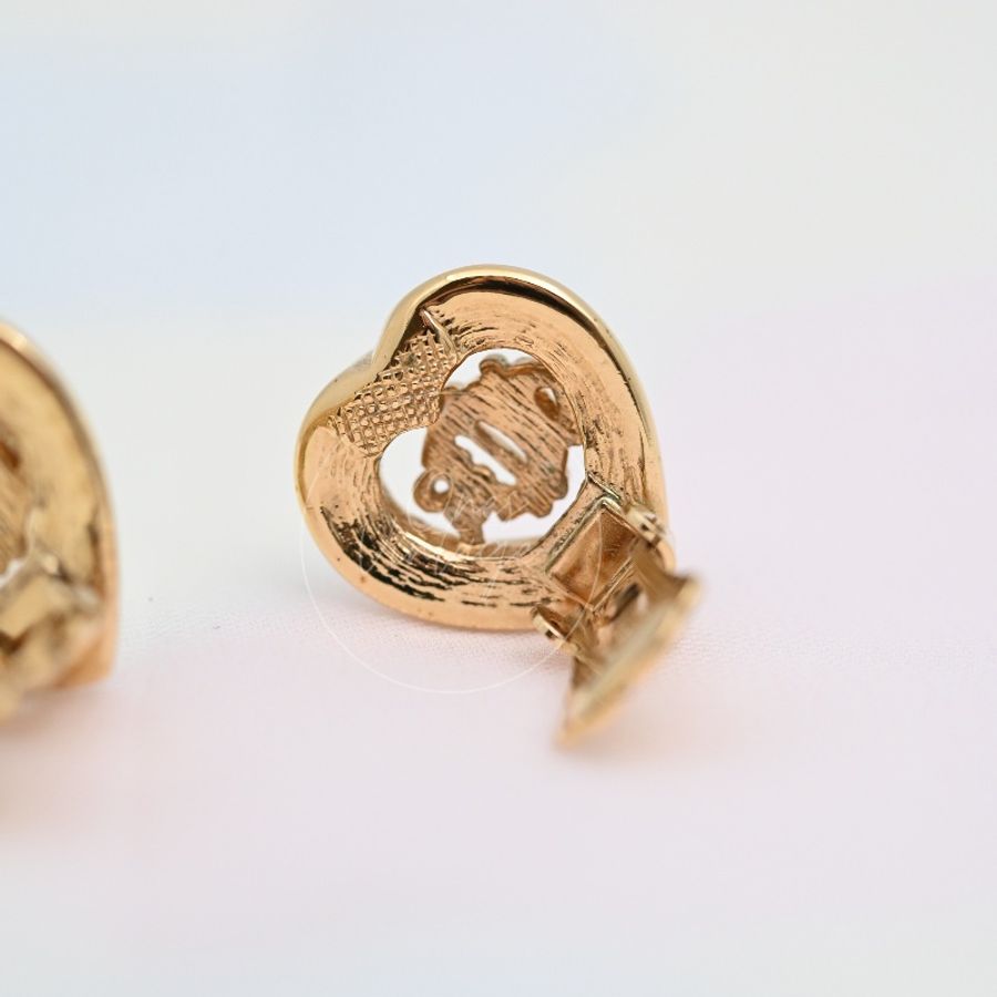 [Pre-owned] CHRISTIAN DIOR Carriage Heart Pendant Ear Clip-11