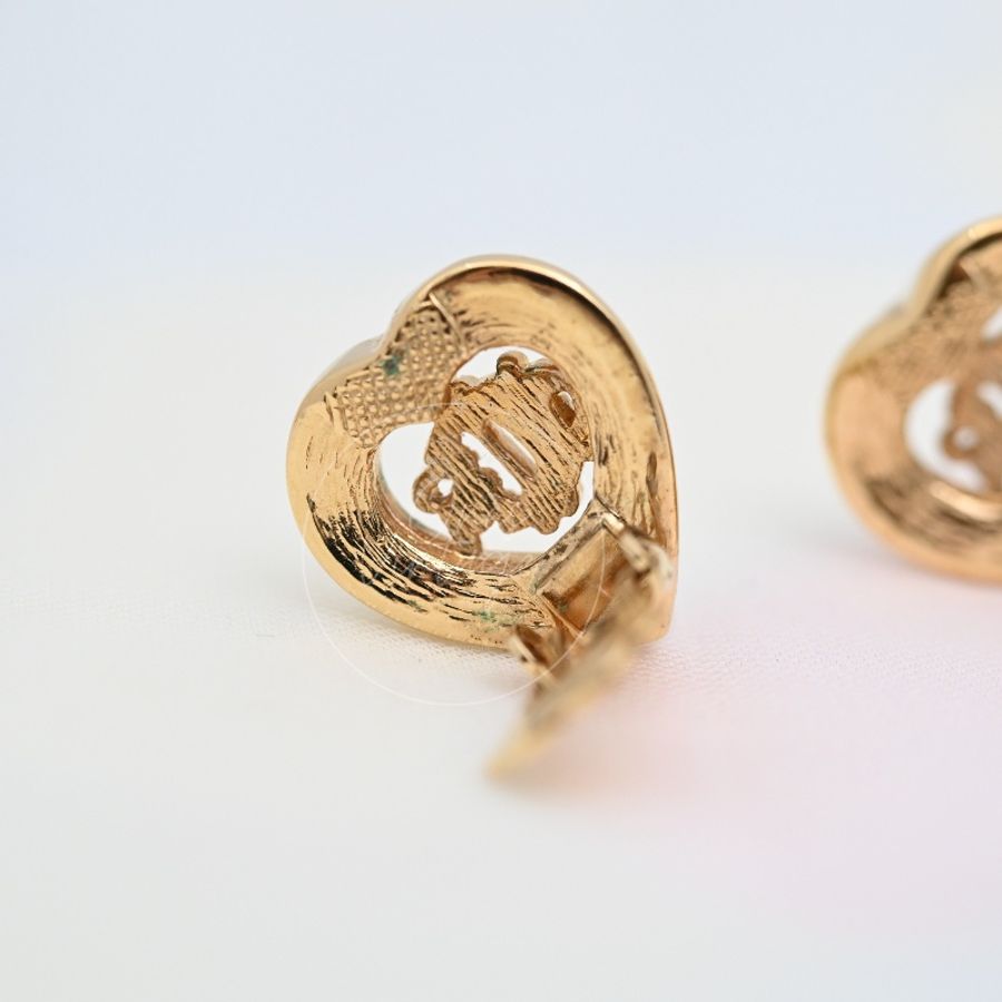 [Pre-owned] CHRISTIAN DIOR Carriage Heart Pendant Ear Clip-28