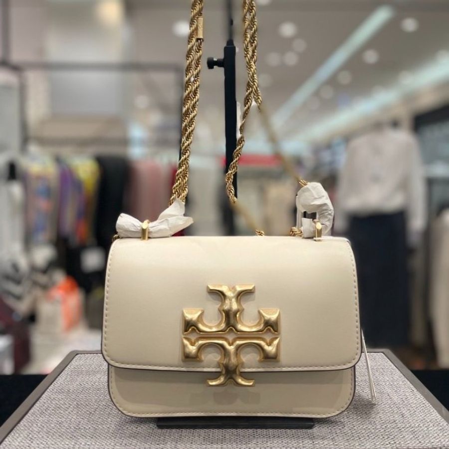 "限時降價"-Tory Burch Eleanor 大標誌小款單肩包 奶油色-3