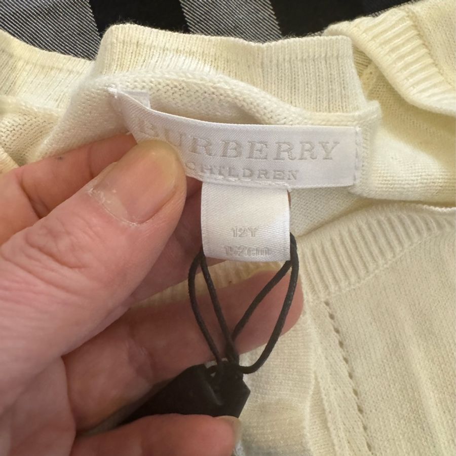 BURBERRY全新女童針織小外套12Y-3