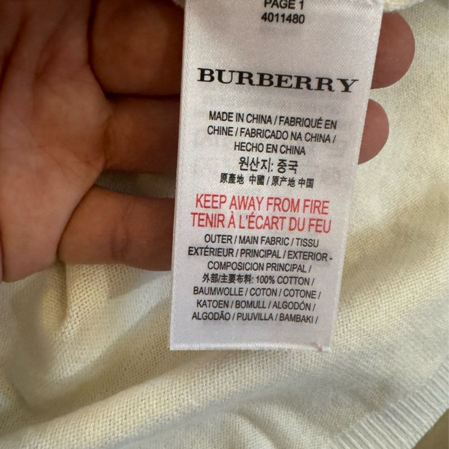BURBERRY全新女童針織小外套12Y-4