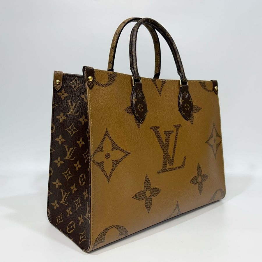 LV老花雙拼色On-The-Go MM 托特包-3
