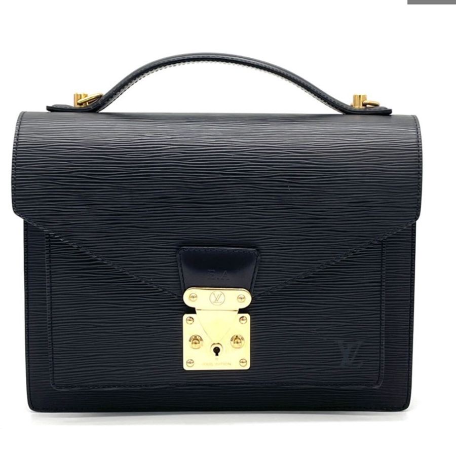 Louis Vuitton Epi水波紋 蒙梭郵差包 斜背包 黑金 #郵差包 #水波紋 #黑金-4