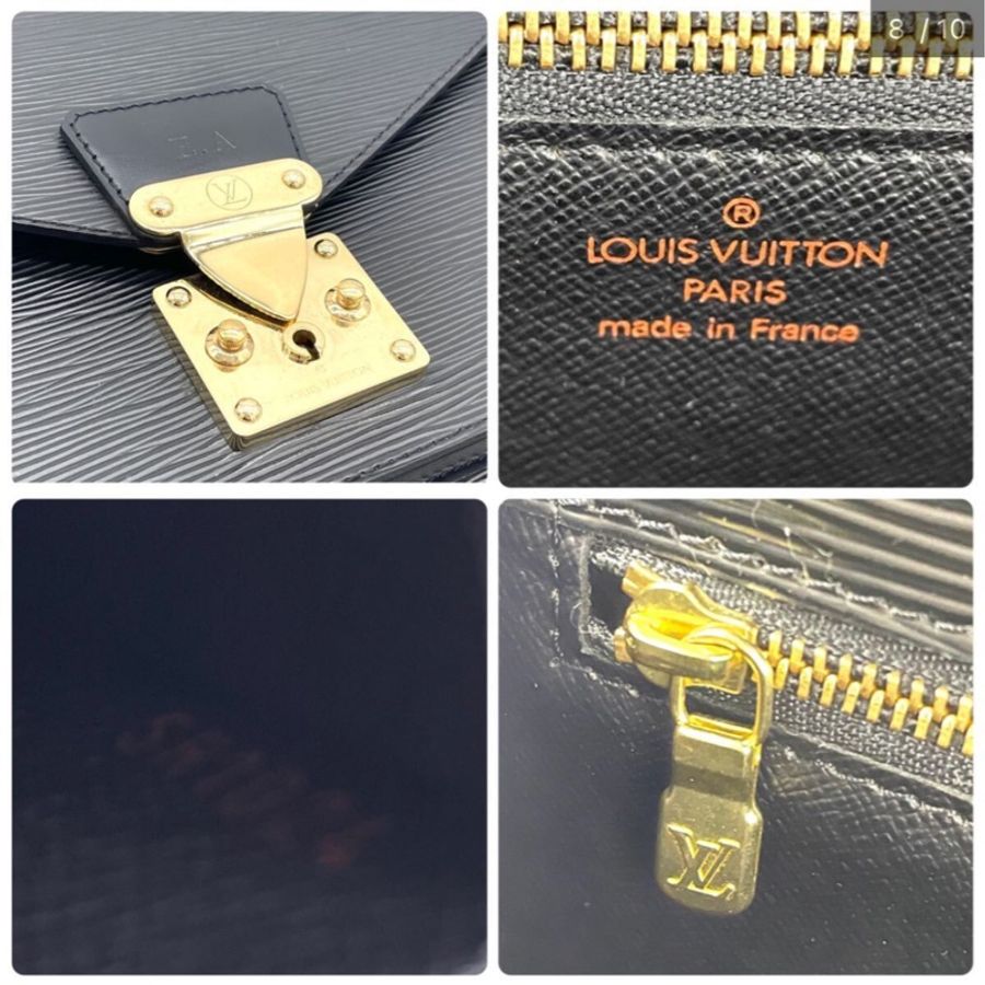 Louis Vuitton Epi水波紋 蒙梭郵差包 斜背包 黑金 #郵差包 #水波紋 #黑金-8