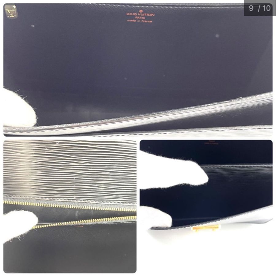 Louis Vuitton Epi水波紋 蒙梭郵差包 斜背包 黑金 #郵差包 #水波紋 #黑金-9