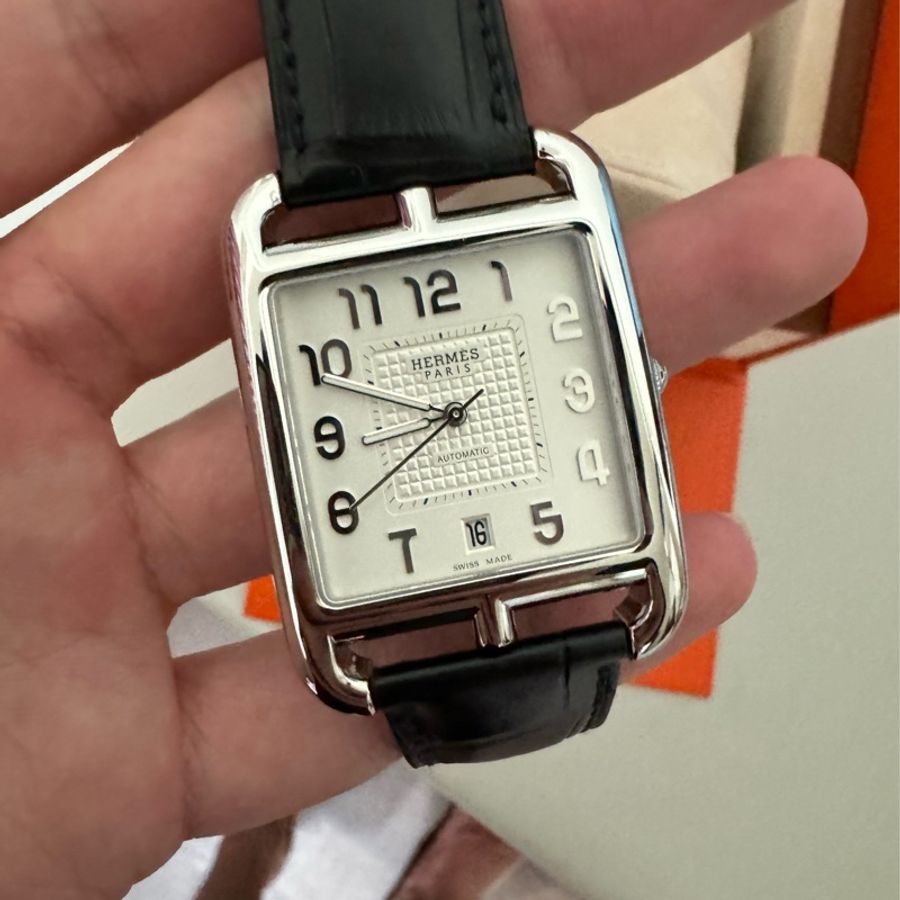 Hermes Cape Cod 鱷魚皮機械腕錶-4