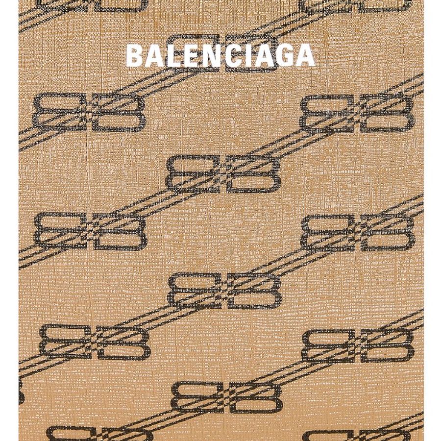 BALENCIAGA 巴黎世家專櫃經典款滿版LOGO防刮皮革小款相機包斜背包/側背包-6
