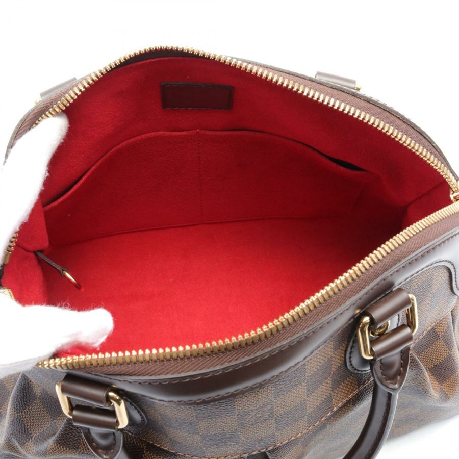 LOUIS VUITTON Trevi PM 2way 單肩手提包 N51997 Damier 帆布 Ebene 二手 LV-2