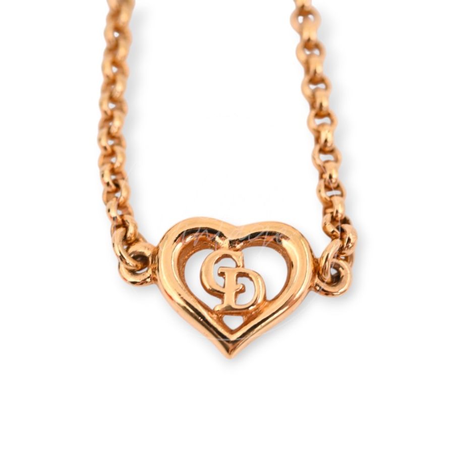 [Pre-owned] Christian Dior Heart CD Link Bracelet-4