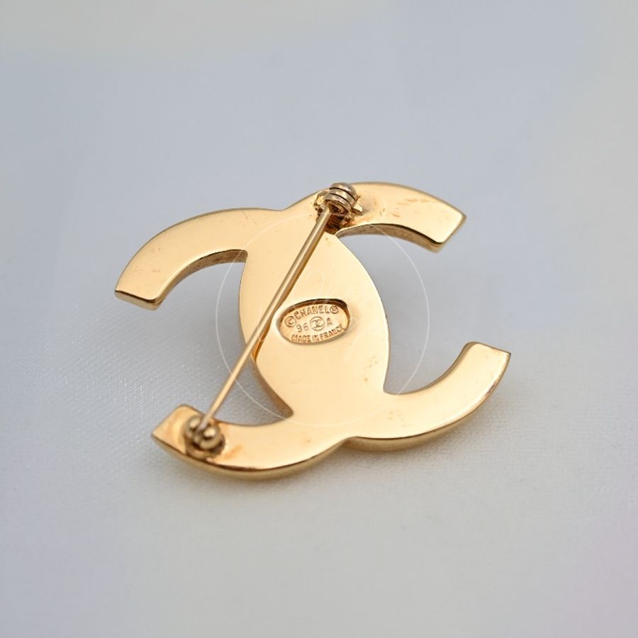 [Pre-owned] Chanel Vintage CC Logo Brooch-20