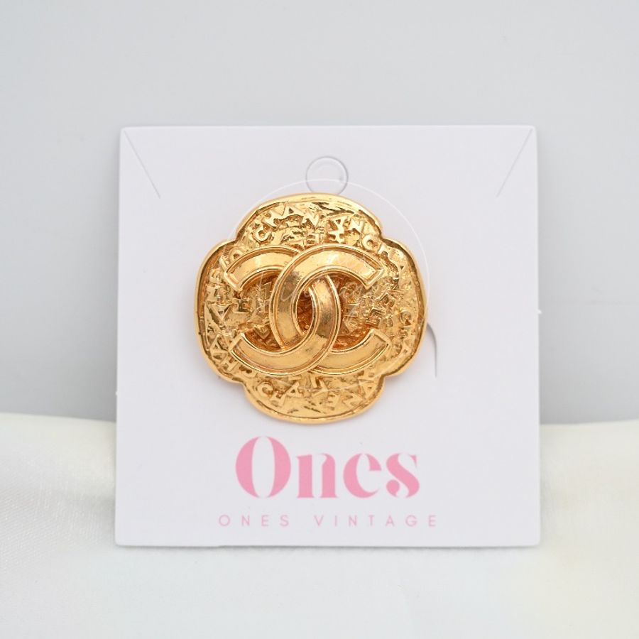 [Pre-owned] Chanel Coco Mark 95A Brooch GP Gold-19
