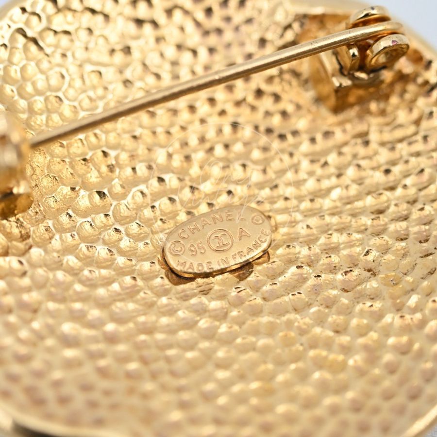[Pre-owned] Chanel Coco Mark 95A Brooch GP Gold-23