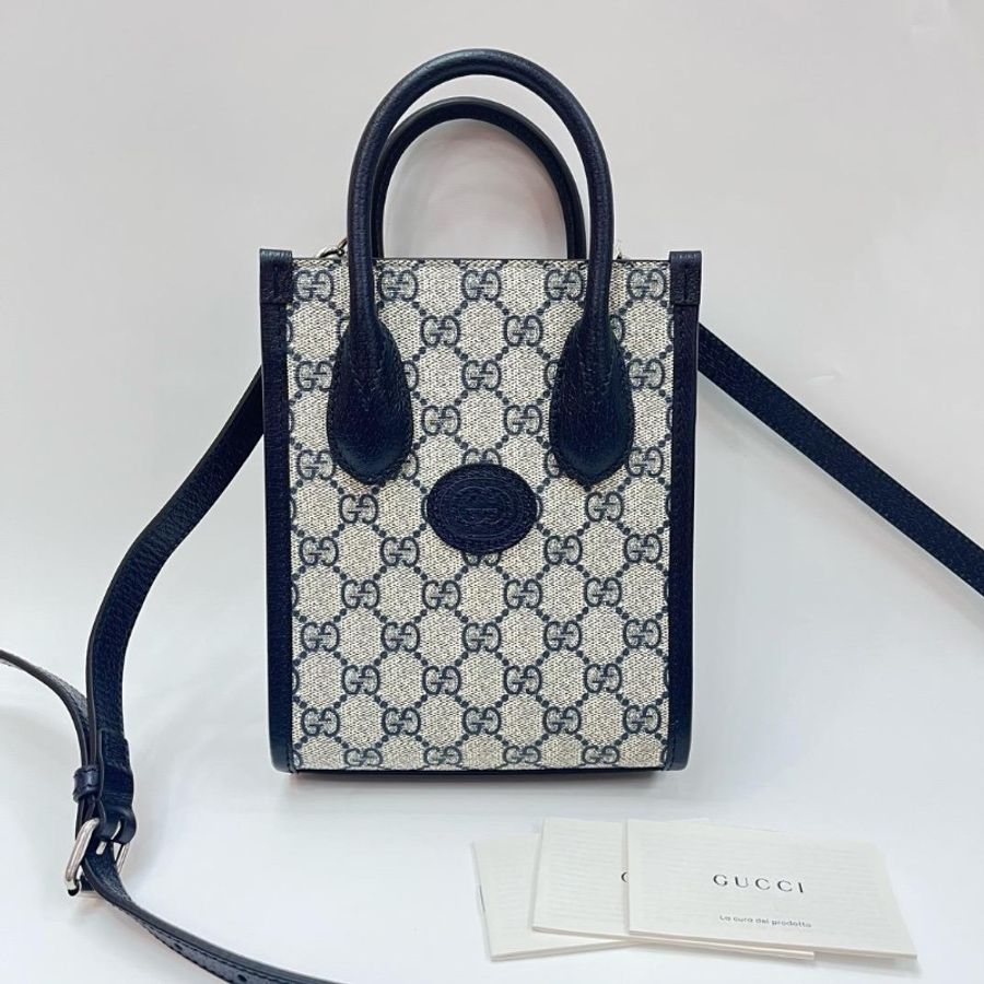 Gucci INTERLOCKING G 迷你手提袋-0