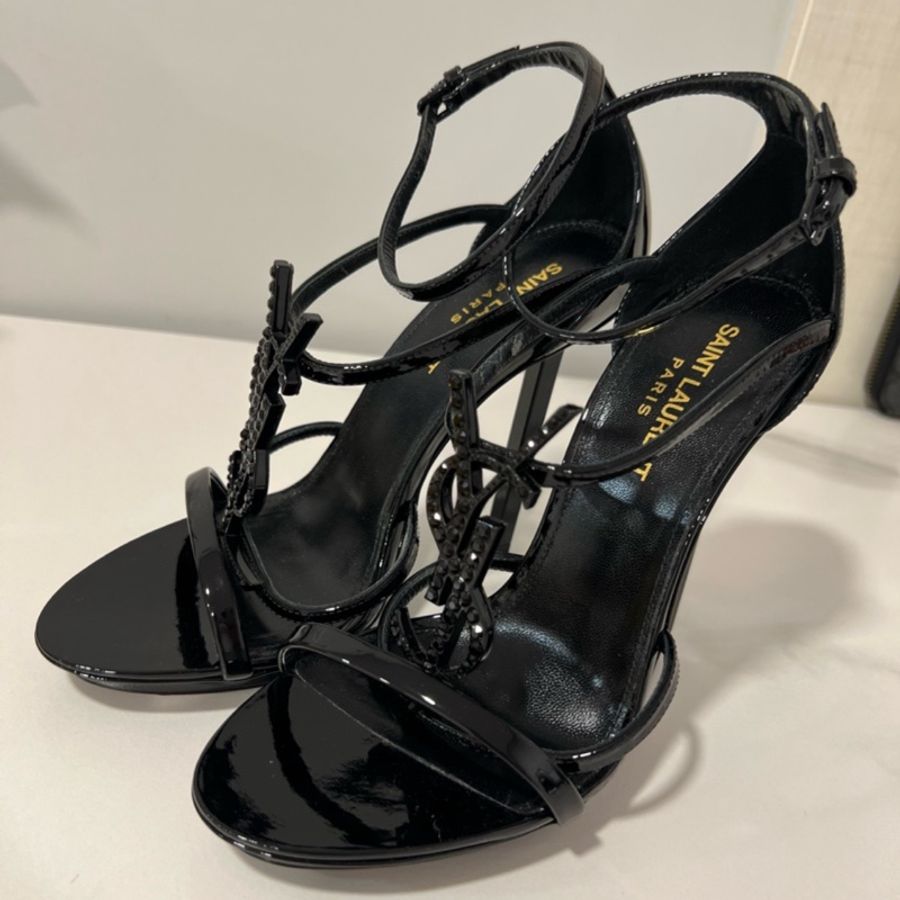 🔥🔥🔥100% Authentic Saint Laurent 經典水鑽高跟涼鞋-5