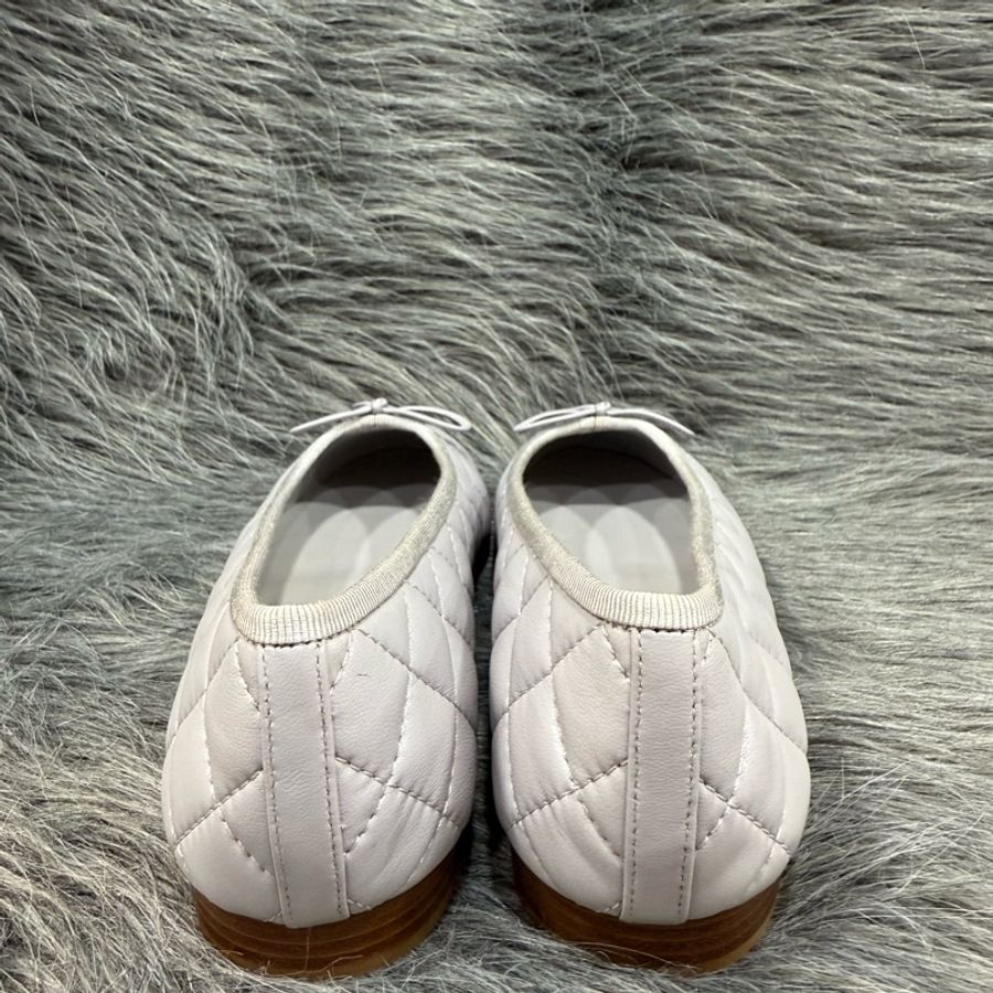 Chanel G26250 灰藍色 羊皮 38號 娃娃鞋 芭蕾舞鞋 休閒鞋 平底鞋-3