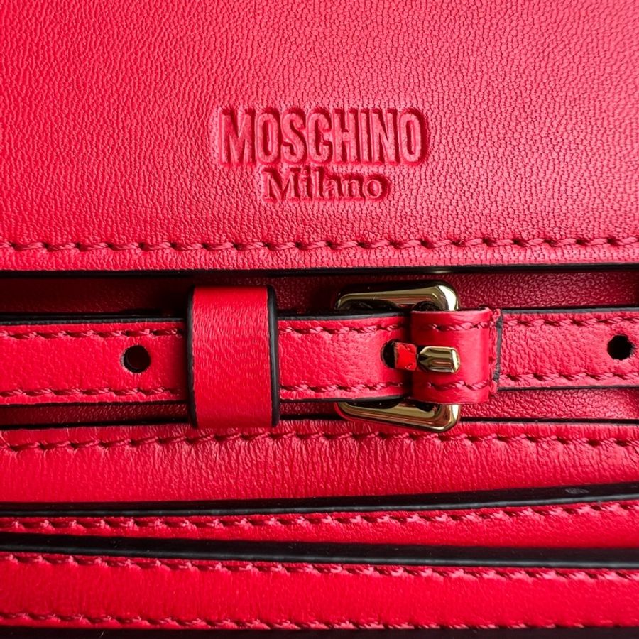 Moschino tie me bag-慾望紅-6