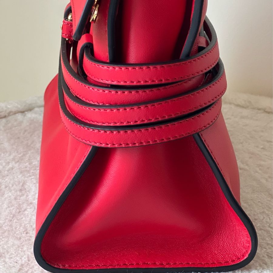 Moschino tie me bag-慾望紅-7