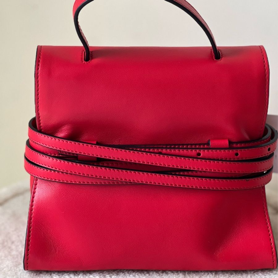Moschino tie me bag-慾望紅-10