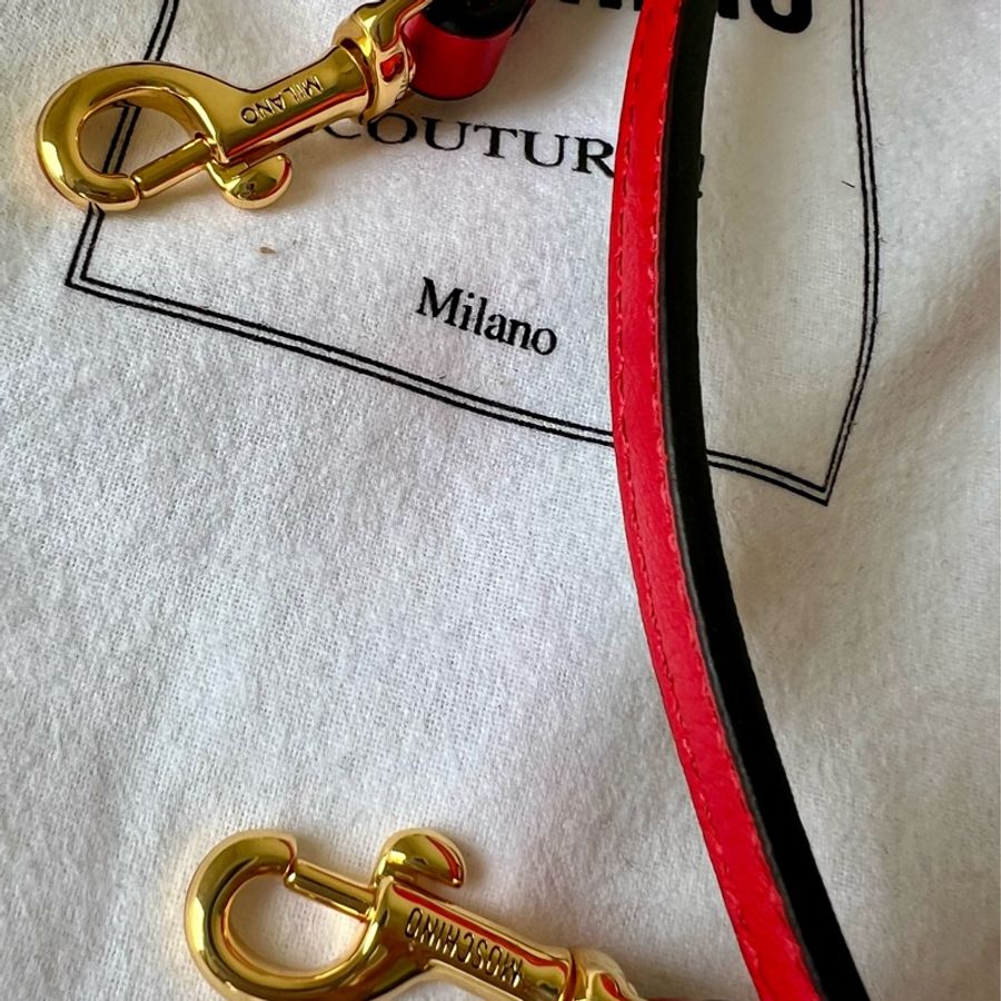 Moschino tie me bag-慾望紅-13