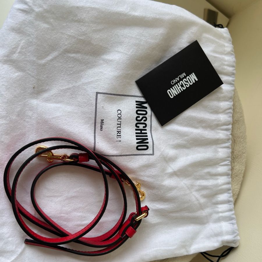 Moschino tie me bag-慾望紅-16