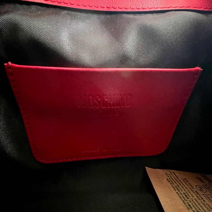 Moschino tie me bag-慾望紅-17