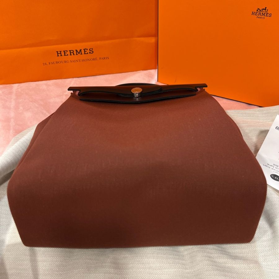 🔥🔥🔥100% Authentic Hermès Herbag銀釦後背包-15
