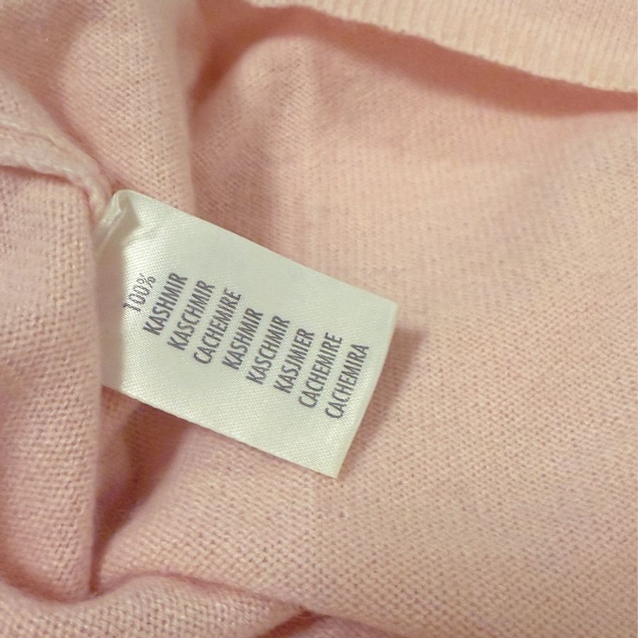 🍒BURBERRY 超柔軟100%羊毛櫻花粉短袖 size:L /2 F241119-2-7