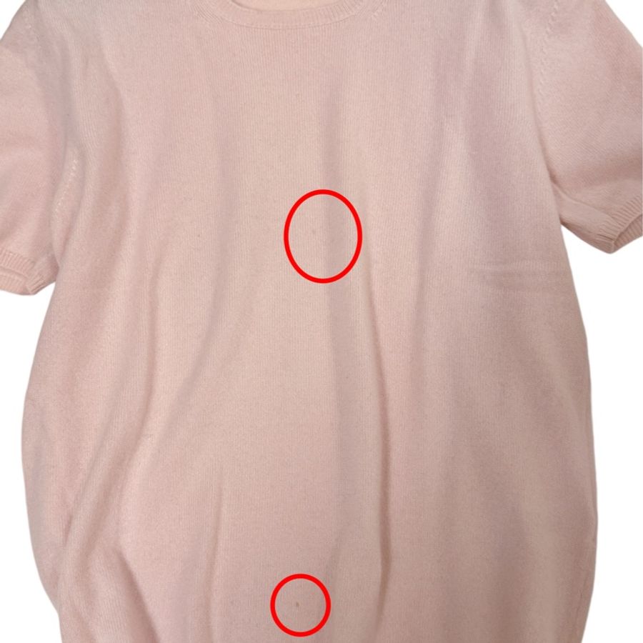 🍒BURBERRY 超柔軟100%羊毛櫻花粉短袖 size:L /2 F241119-2-8