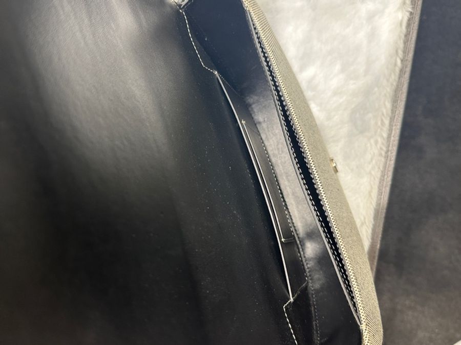 Burberry 帆布皮革拼接腰包-3