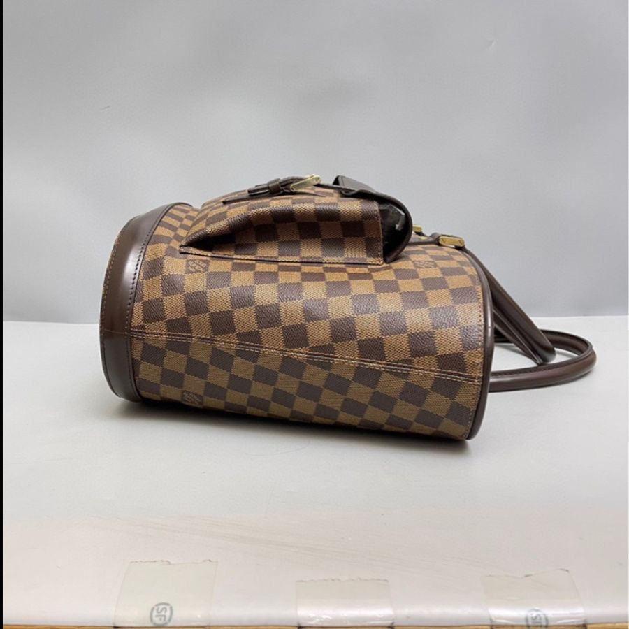 LV manosque棕棋盤格菜籃子手提包-2