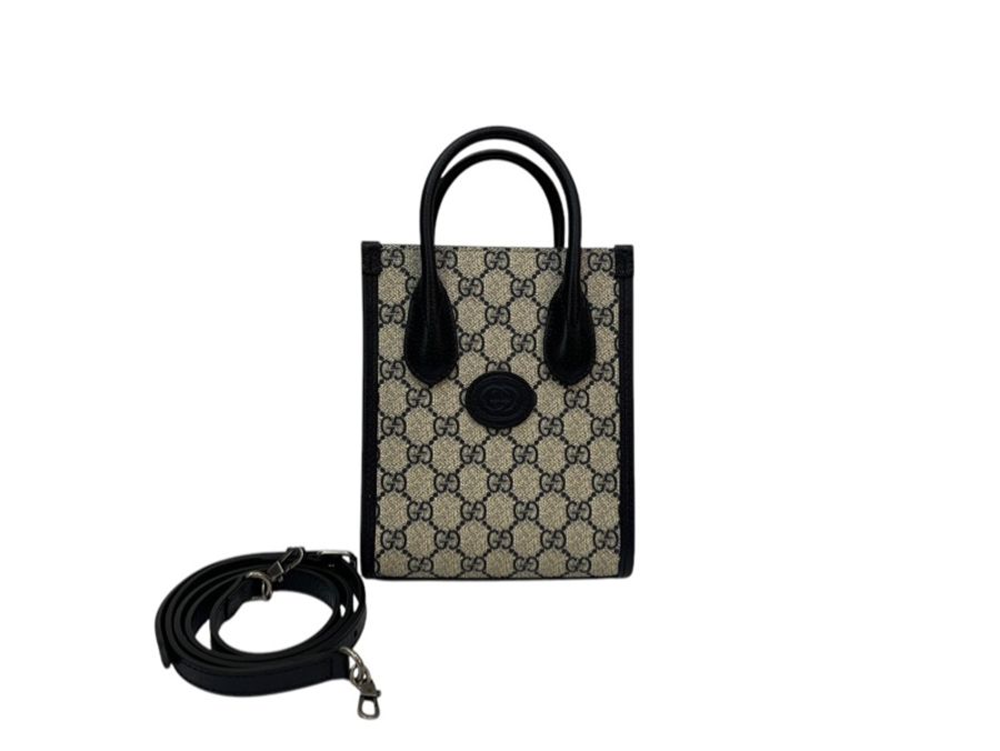 Gucci 藍Interlocking手提斜背mini琴譜包-0