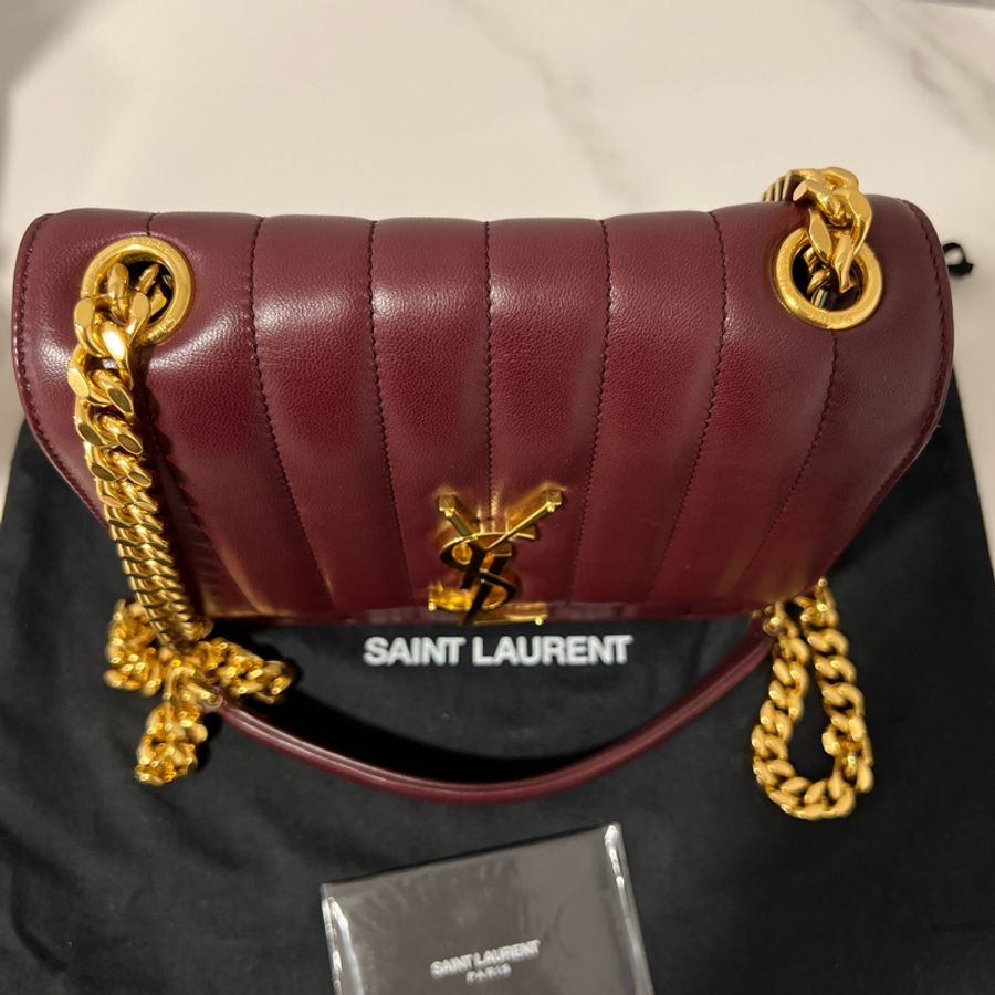 🔥🔥🔥100% Authentic YSL Vicky M 金鍊肩背包-3