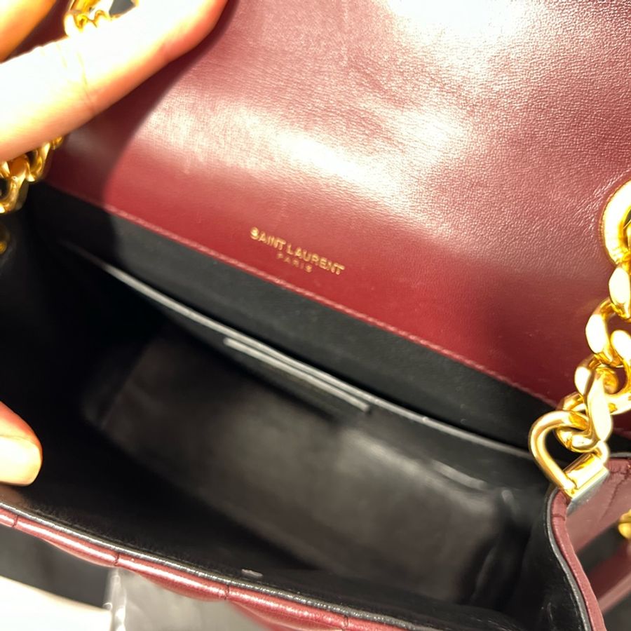 🔥🔥🔥100% Authentic YSL Vicky M 金鍊肩背包-12