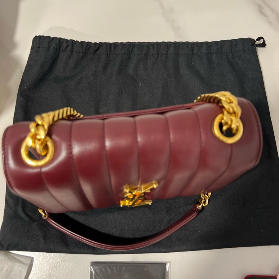 🔥🔥🔥100% Authentic YSL Vicky M 金鍊肩背包-14