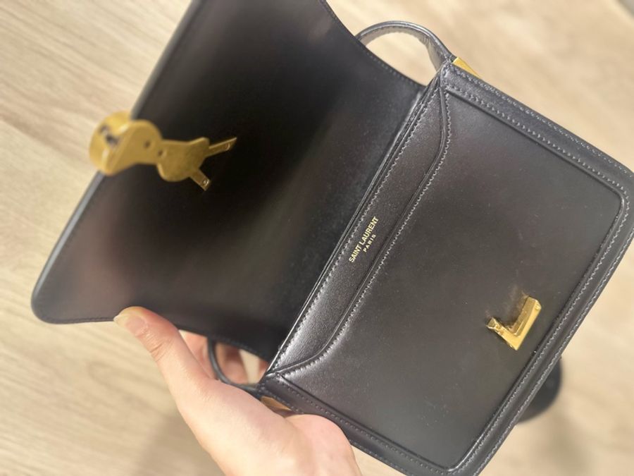 SOLFERINO BOX 皮革小型書包 黑色-2