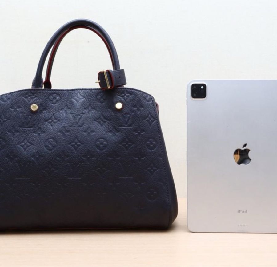 LOUIS VUITTON(路易威登) Montaigne 蒙田 BB 29 藍色 金扣-2