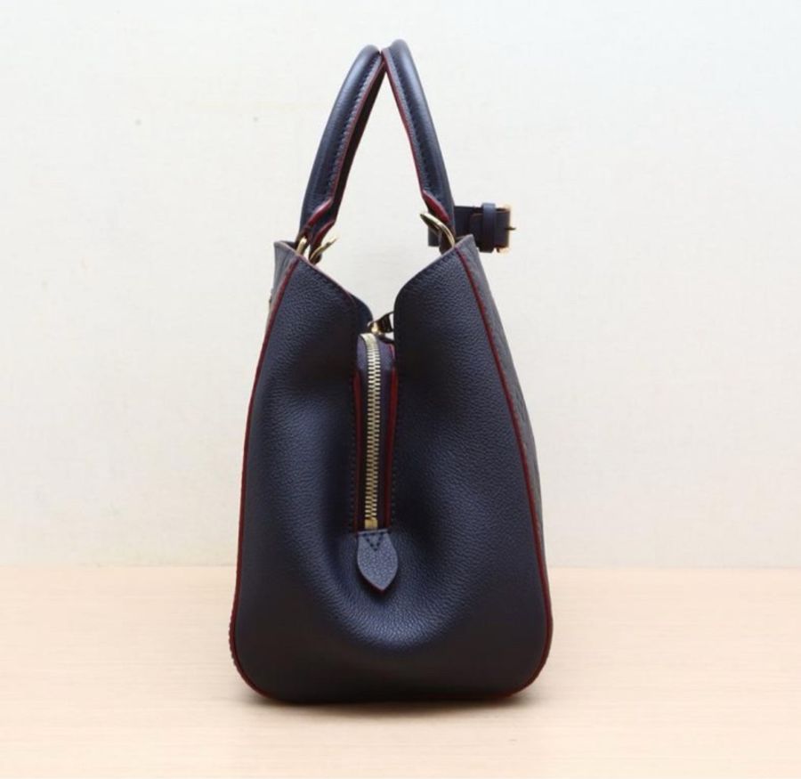 LOUIS VUITTON(路易威登) Montaigne 蒙田 BB 29 藍色 金扣-3