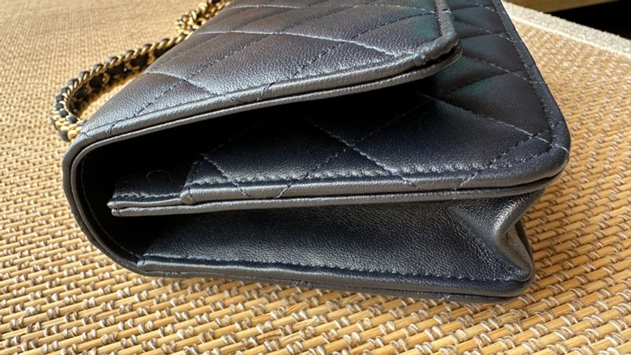 Chanel Wallet On Chain With Handle - Navy Blue & Gold-Tone Metal-9