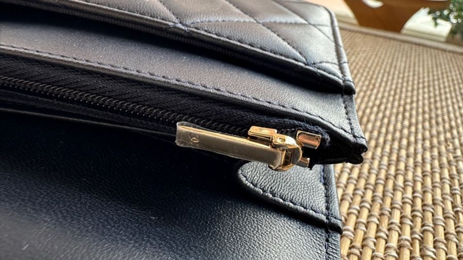 Chanel Wallet On Chain With Handle - Navy Blue & Gold-Tone Metal-14