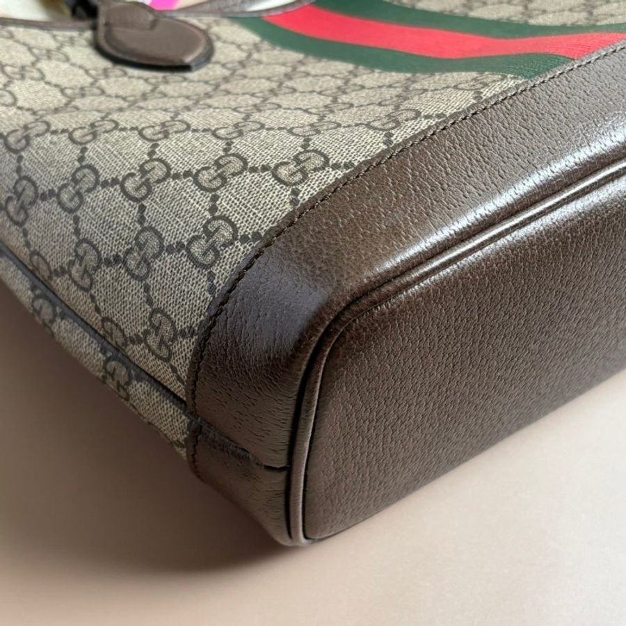 ::GUCCI:: Ophidia  Supreme帆布烏木色 小托特包-2