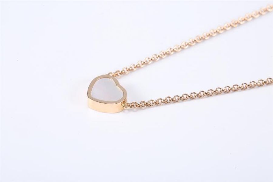 CHOPARD(肖邦) My Happy Hearts 18K金 貝母 項鏈 18K玫瑰金/白貝母 項鏈 玫瑰金-1