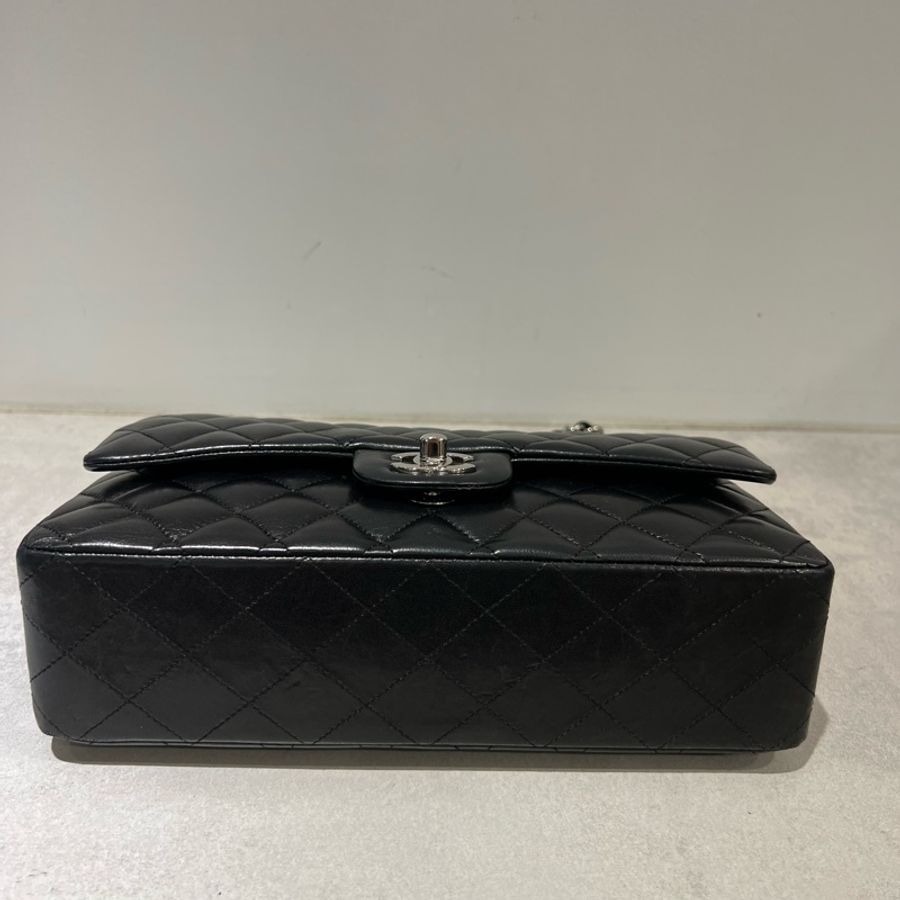 CHANEL 爆款大降價!CoCo chanel CF 25 黑銀羊皮!💕-2