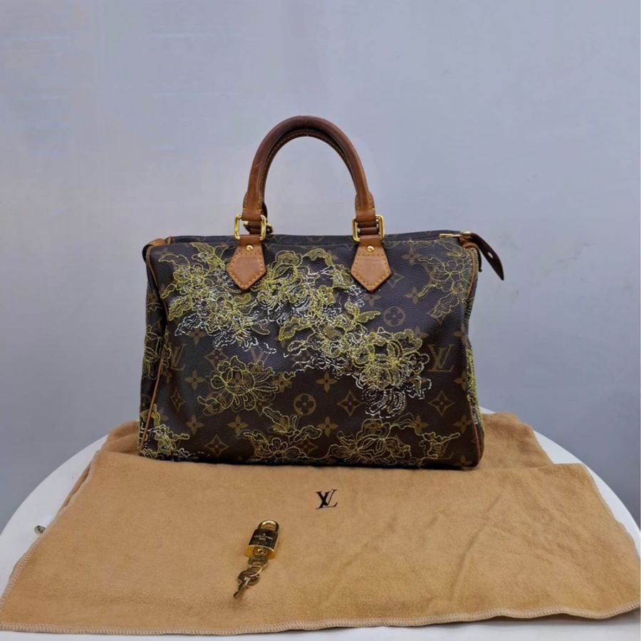 Louis Vuitton Limited Edition Dentelle Speedy 30”-1