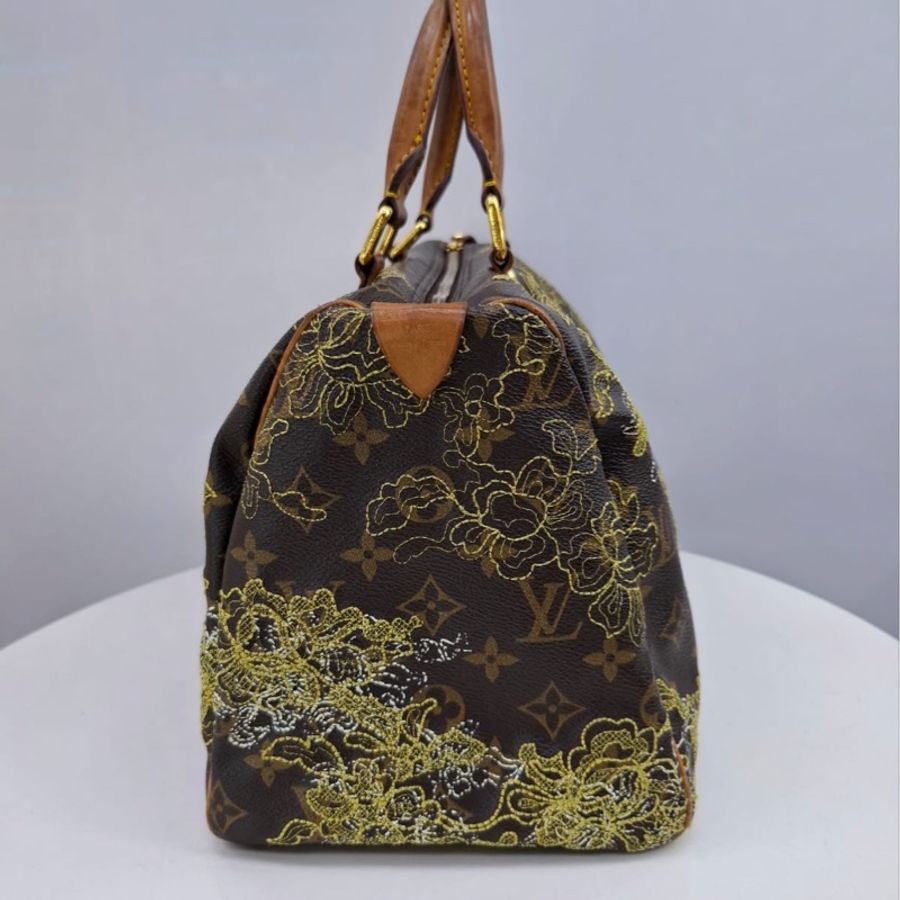 Louis Vuitton Limited Edition Dentelle Speedy 30”-10