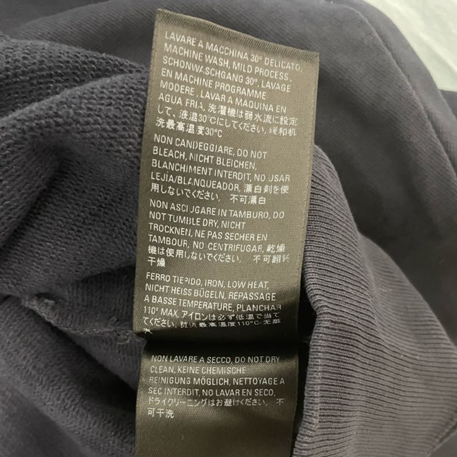 Balenciaga巴黎世家刷舊 深藍logo衛衣-8